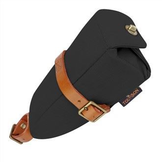 กระเป๋าอานจักรยานผ้าใบสีดํา